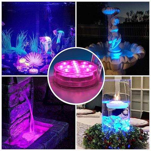 Luci A Bottone Led 7cm Con Telecomando - Set Di 4 Per Controllo Singolo - Foto 5