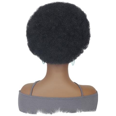 Parrucca Afro Voluminosa Da Donna Con Cappellino Da Baseball - Fibra Ad Alta Temperatura Mista - Foto 2
