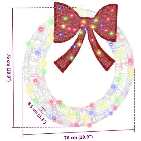 Ghirlanda con 60 LED Multicolore 75 cm Acrilico - Foto 7