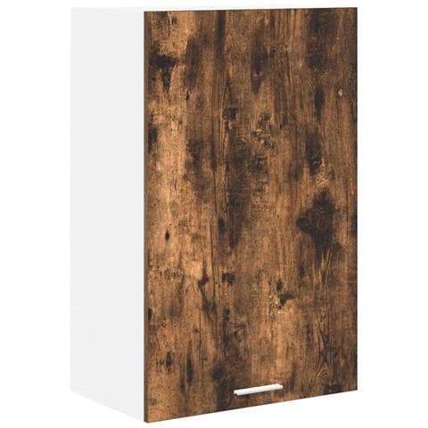 Armadio pensile Riga Rovere Affumicato e Bianco 50 x 31 x 80 cm - Foto 1