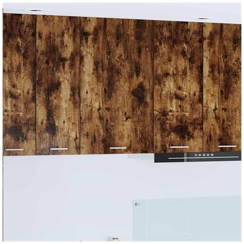 Armadio pensile Riga Rovere Affumicato e Bianco 50 x 31 x 80 cm - Foto 2