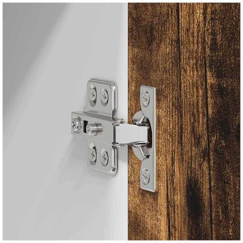 Armadio pensile Riga Rovere Affumicato e Bianco 50 x 31 x 80 cm - Foto 9