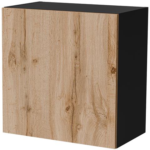 Sparone - Mobile Pensile Un Ripiano, 49.9x50h Cm Nero Antracite - Foto 1