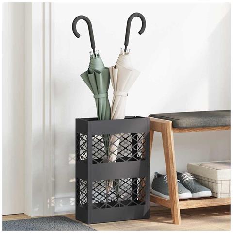 Supporto per Ombrellone Nero 28 x 12 x 41 cm Acciaio - Foto 2