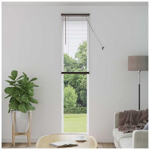 Tenda Veneziana Marrone Scuro con Motivo 213 x 50 cm PVC - Foto 2