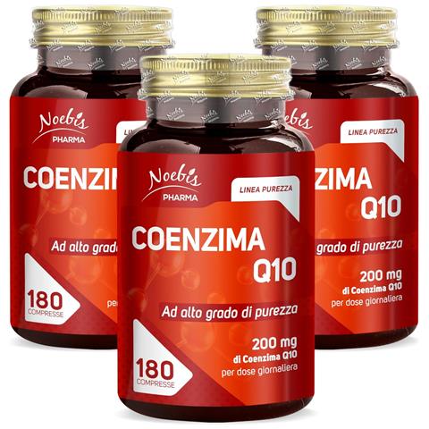 Coenzima Q10 200 mg 180 Compresse - CoQ10 ad Alto Grado di Purezza - Energia Cellulare, Vitalità e Azione Antiossidante (Confezione tripla) - Foto 1