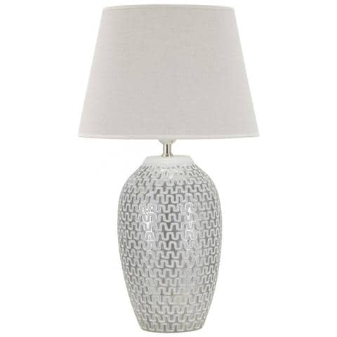 Lampada Da Tavolo Wave In Resina Con Motivo A Onde Ø35x65 Cm - Foto 1