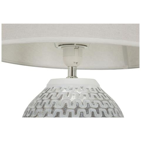 Lampada Da Tavolo Wave In Resina Con Motivo A Onde Ø35x65 Cm - Foto 2