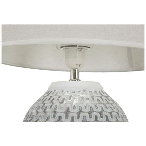 Lampada Da Tavolo Vkh160-bianco-poliresina-35x35x65 Cm - Foto 2
