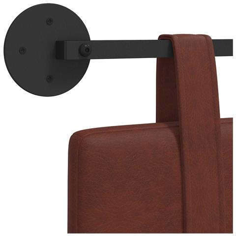 Testata appesa Marrone Lucido 130 x 55 x 5 cm PU Antico - Foto 9