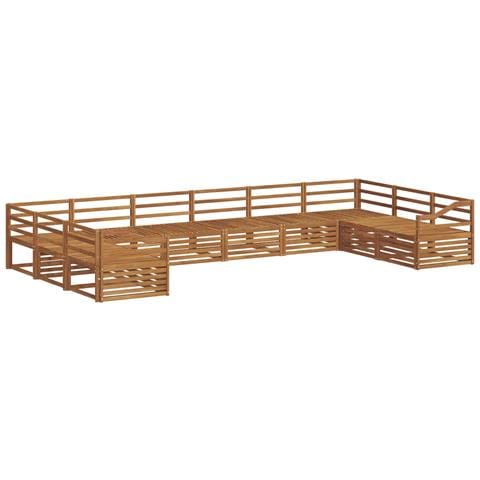 Set divani 10 pcs Naturale Legno di Acacia Massello - Foto 1