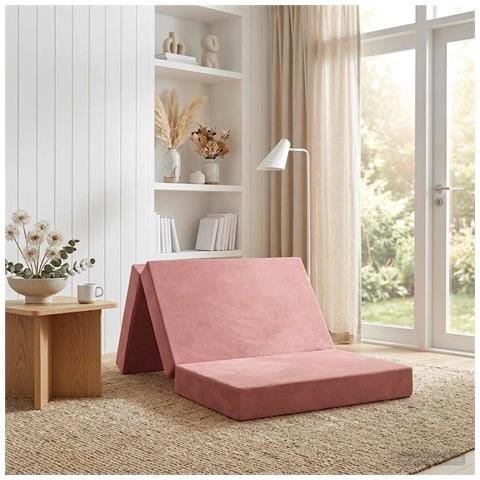 Divano Letto Pieghevole 90 x 67 x 45 cm Rosa - Foto 2