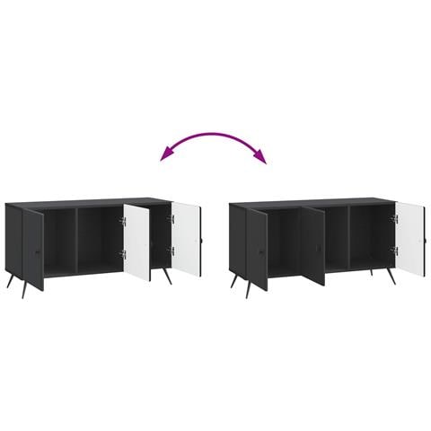 Mobile TV Nero 99 x 34,5 x 50 cm Legno ingegnerizzato - Foto 9