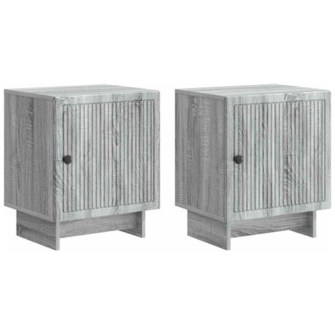 Armadio da Notte 2 pcs Grigio Sonoma 43 x 34,5 x 50 cm - Foto 1