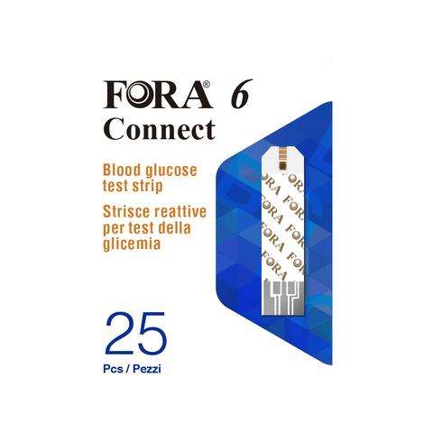 Strisce Misurazione Glicemia Fora 6 Connect Box da 25 Pezzi - Foto 1