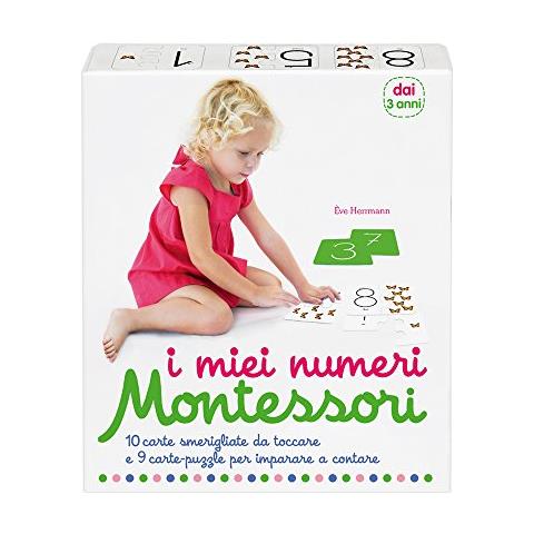 I miei numeri. Montessori. 10 carte smerigliate da toccare e 9 carte puzzle per imparare a contare - Foto 1