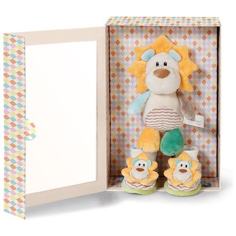 Set Regalo Leone Lumba Con Babbucce Peluche In Confezione Regalo - Foto 1
