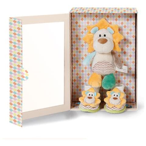 Set Regalo Leone Lumba Con Babbucce Peluche In Confezione Regalo - Foto 2