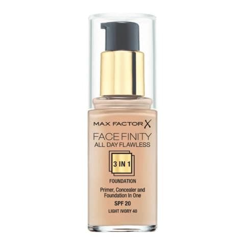 Facefinity 3 In 1 Primer, Concealer And Foundation - Trucco viso: fondotinta Spf20 40 Light Ivory 30ml - Foto 1
