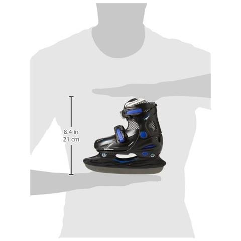 Pattini Per Bambini Da Hockey Su Ghiaccio Misura Regolabile Nero (nero / Blu) 2730 - Foto 2