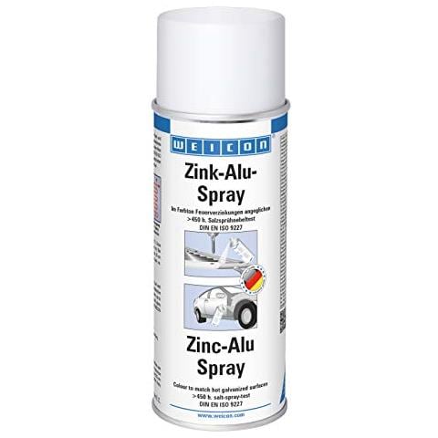 11002400, Spray Zinco In Alluminio, 400 Ml, Protezione Contro La Corrosione Per Superfici Metalliche, Grigio Argento, Zink-alu - Foto 1