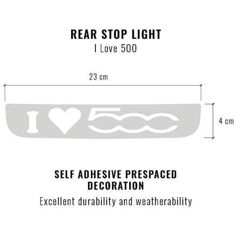 Adesivo Cover Luce Terzo Stop I Love 500 - Foto 2