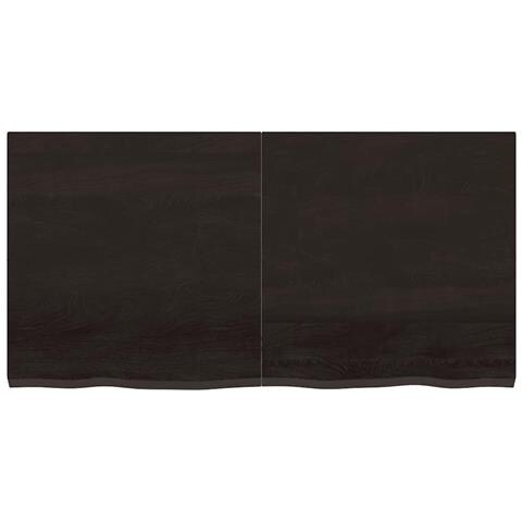 Ripiano Marrone Scuro 120x60x (2-4) cm Massello Rovere Trattato - Foto 2