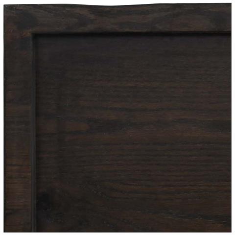 Ripiano Marrone Scuro 120x60x (2-4) cm Massello Rovere Trattato - Foto 9