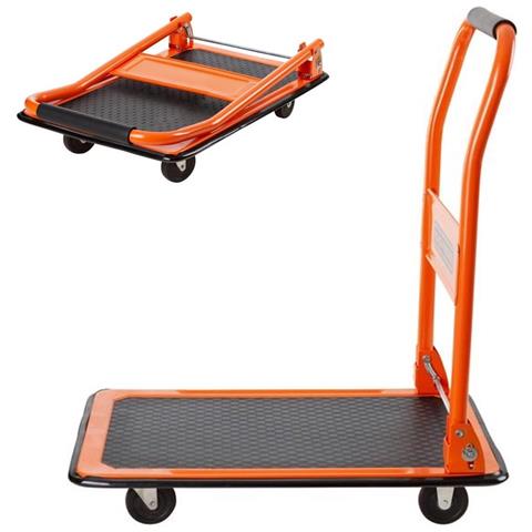 Carrello Portapacchi Pieghevole Portatutto 4 Ruote A Pianale Portata 80kg - Foto 1
