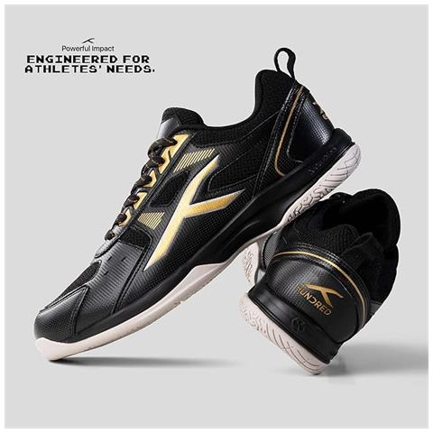 Scarpe Da Badminton Professionali Da Uomo Raze Antitraccia (nero /oro, Taglia: Eu 38, Uk 4, Us 5) - Foto 2