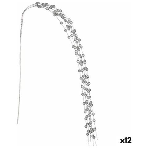 Ramo 140 Cm Palle Argentato (12 Unità) - Foto 1