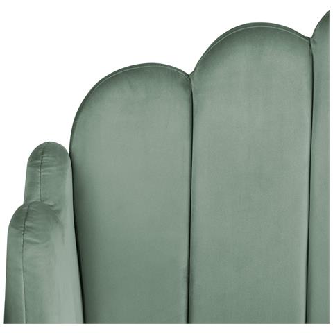 Letto Matrimoniale Velluto Verde 160 X 200 Cm Ambillou - Foto 8