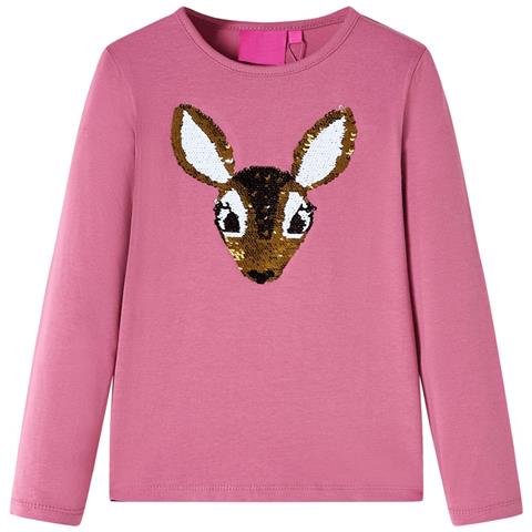 Maglietta Da Bambina Maniche Lunghe Lampone 92 - Foto 1