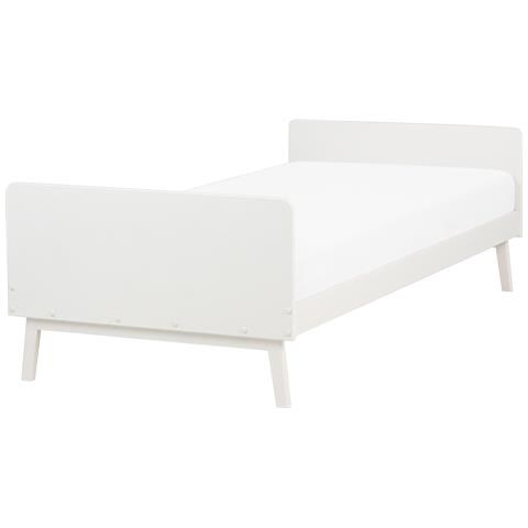 Letto Singolo Legno Bianco 90 X 200 Cm Bonnac - Foto 7
