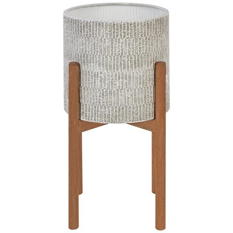 Vaso Per Piante Rialzato Pinsapo Metallo 30 Cm Grigio - Foto 2