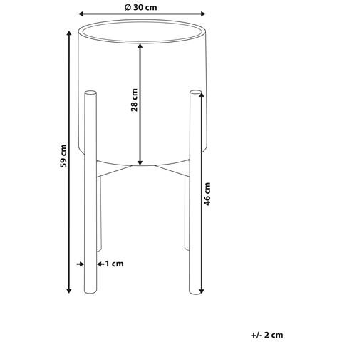 Vaso Per Piante Rialzato Pinsapo Metallo 30 Cm Grigio - Foto 6