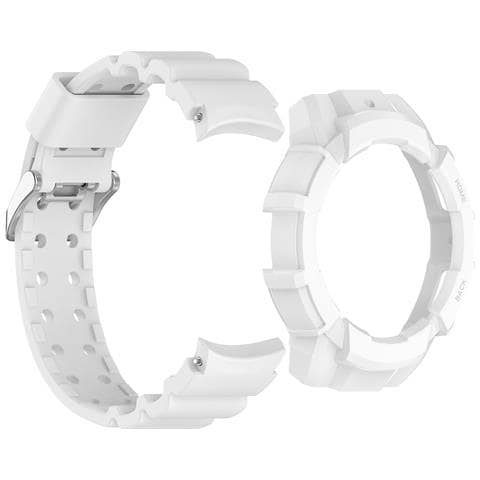 Cinturino Per Orologio Con Custodia Protettiva Per Samsung Galaxy Watch 6 44mm White - Foto 2