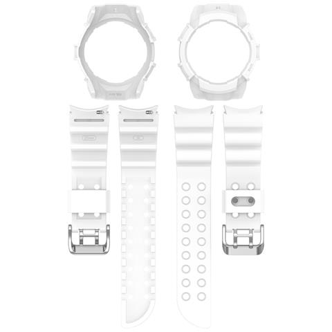 Cinturino Per Orologio Con Custodia Protettiva Per Samsung Galaxy Watch 6 44mm White - Foto 3