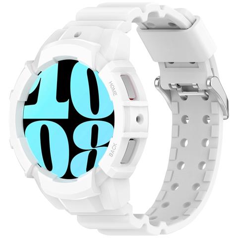 Cinturino Per Orologio Con Custodia Protettiva Per Samsung Galaxy Watch 6 44mm White - Foto 1