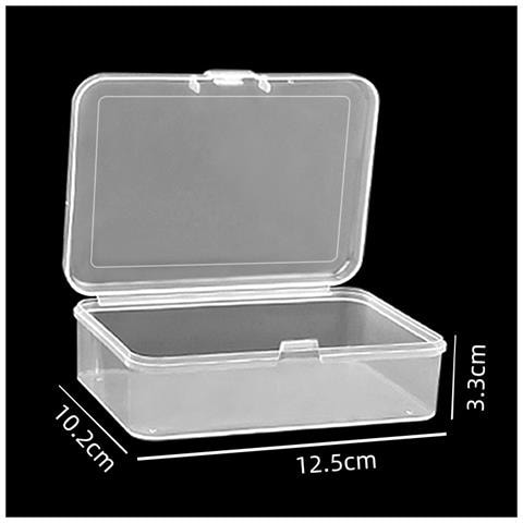 Scatola Portaoggetti Rettangolare Trasparente Per Piccoli Accessori Transparent 12,5x10,2x3,3 Cm - Foto 2