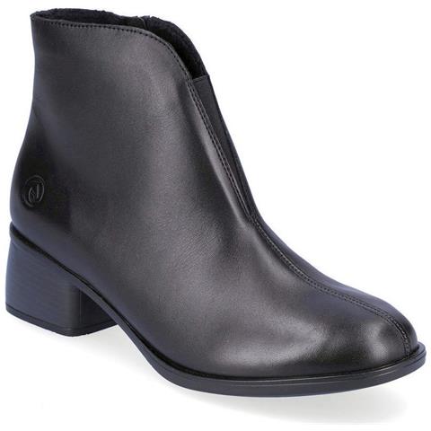Black Casual Closed Booties Stivaletti Pelle Scarpe Donna Nero Eu 37, R8870-00 - Foto 2