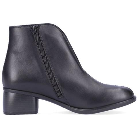 Black Casual Closed Booties Stivaletti Pelle Scarpe Donna Nero Eu 37, R8870-00 - Foto 3