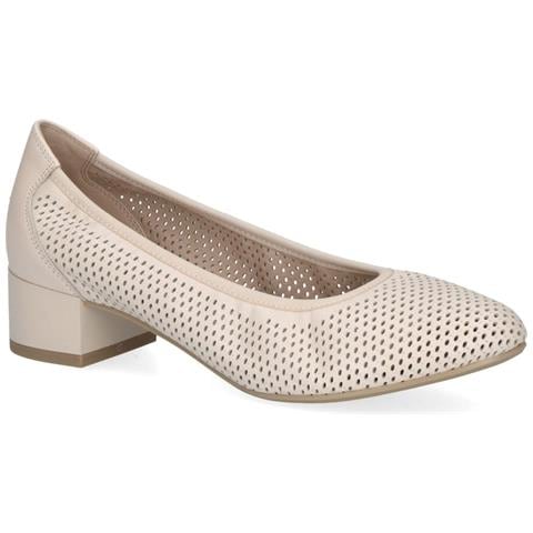 Cream Perlato Elegant Closed Formal Scarpe Eleganti Pelle Scarpe Donna Beige Eu 38.5, 9-22501-42-140 - Foto 1
