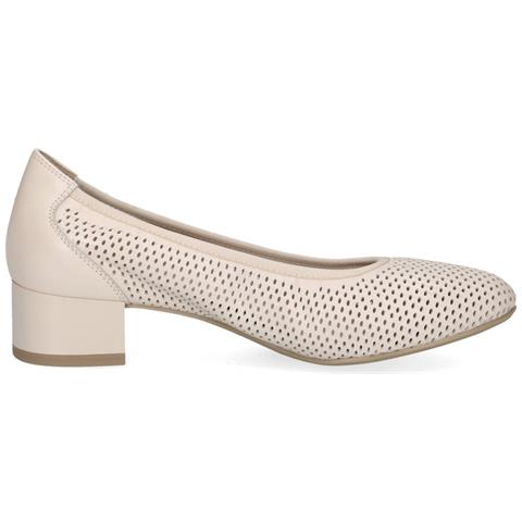 Cream Perlato Elegant Closed Formal Scarpe Eleganti Pelle Scarpe Donna Beige Eu 38.5, 9-22501-42-140 - Foto 3
