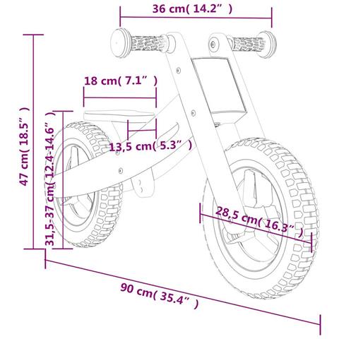 Bicicletta Senza Pedali per Bambini Rossa - Foto 10