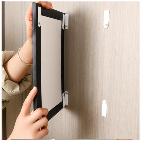 Ganci Per Cornici Senza Foratura, Strisce Adesive Resistenti Per Appendere Quadri L - Foto 4