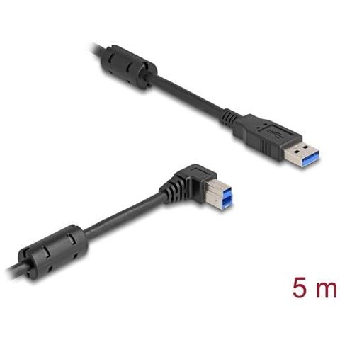 81111 - Usb 3.0 Kabel A Stecker Auf B Stecker 90° Rechts 5 M - Kabel - Digital /daten (81111) - Foto 1