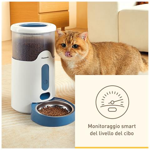CP-JNF01CW Distributore Automatico di Cibo per Animali, Capacità 2.8L, App da Remoto, Monitoraggio Livello Cibo,Wi-Fi,Bianco - Foto 2