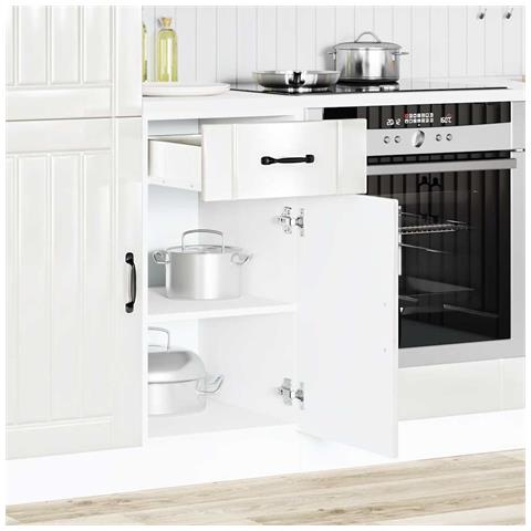 Base Da Cucina Lucca Bianco Lucido In Legno Multistrato - Foto 2