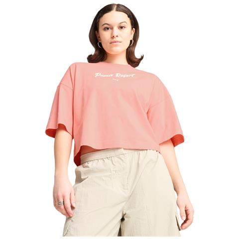 Premium Ess Oversized Graphic Tee 62977618, Donne, Rosa, Xs - Foto 1